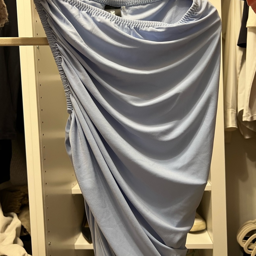 X Revolve Diana gown in celestial blue. Norma Kamali. Size xxs.